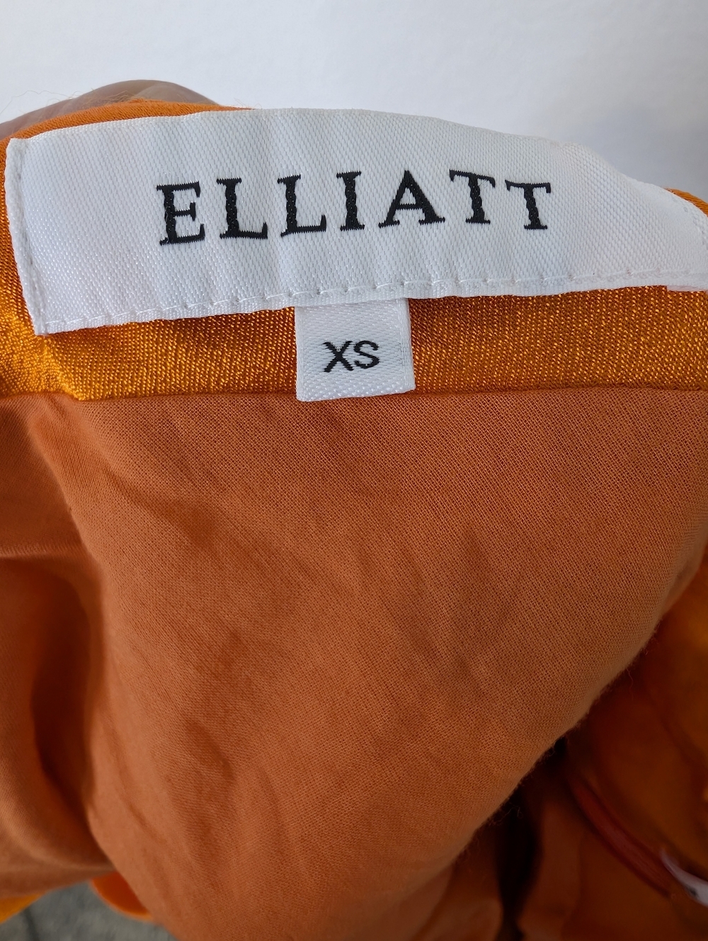 💘 elliatt zelda orange stain one shoulder ruched midi dress XS NEW - Picture 8 of 10